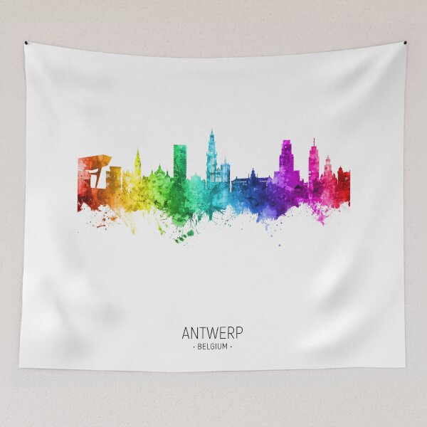 Item preview, Antwerp Belgium Skyline designed and sold by ArtPrints.