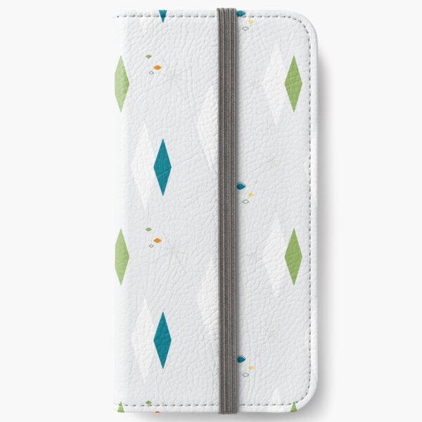 Splendette Mid Century Diamonds Teal iPhone Wallet