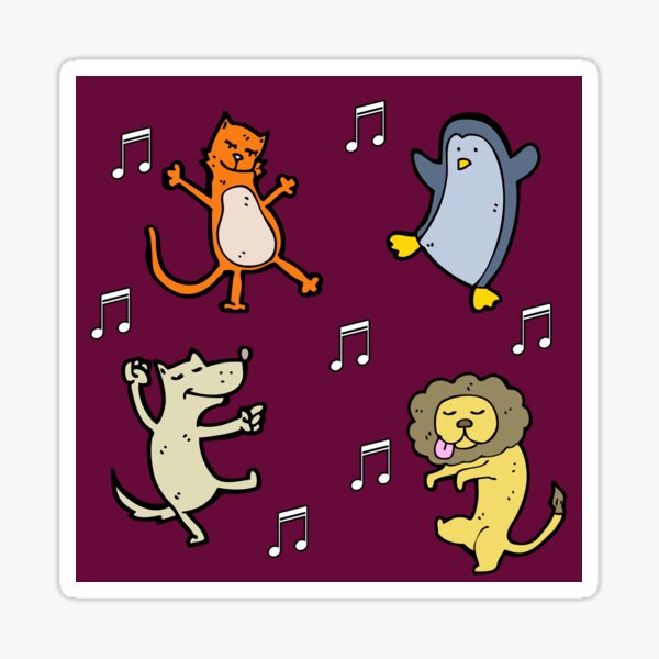 ¡Baila baila baila al ritmo de la radio! Pegatina