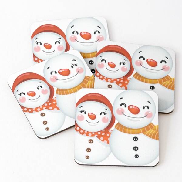 Artikelvorschau, Lächelnder Schneemann / Schneefrau entworfen und verkauft von KawaiiGlobal.