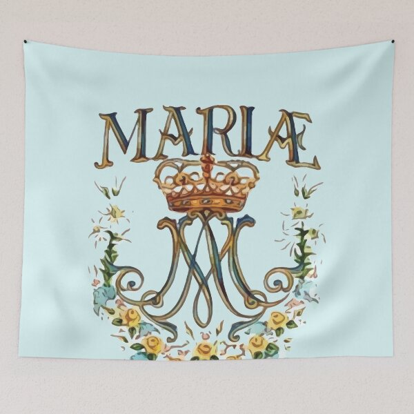 Item preview, Vintage Mother Mary Monogram designed and sold by domusfidei.