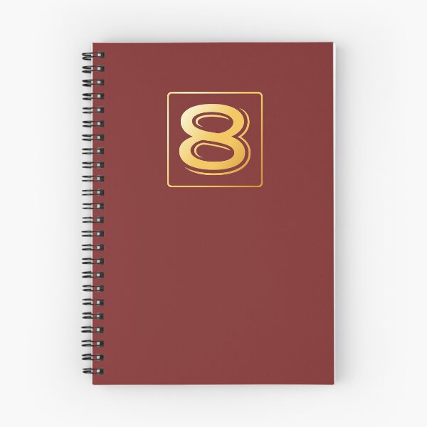 Item preview, Gold Monogram No Number 8 Eight on Fire Brick Red designed and sold by BleuSky.