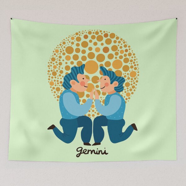 Item preview, Gemini Doodle Zodiac Sign designed and sold by noveltiko.