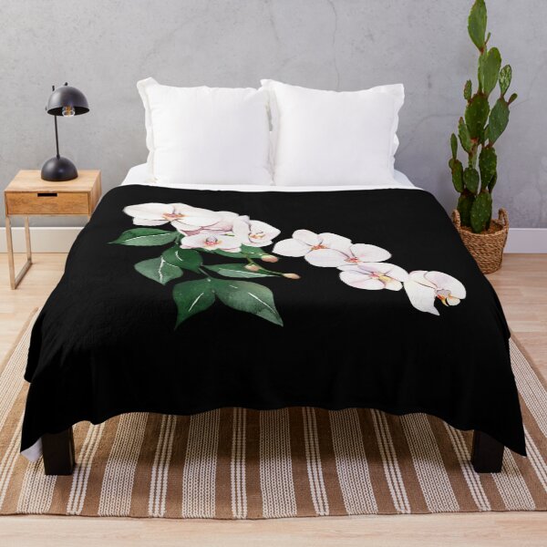 Item preview, Orchids on black background designed and sold by anna0711.