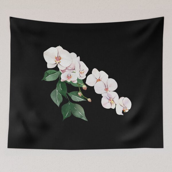 Item preview, Orchids on black background designed and sold by anna0711.