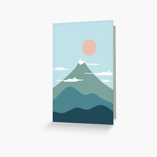 Cat Landscape 72B Greeting Card