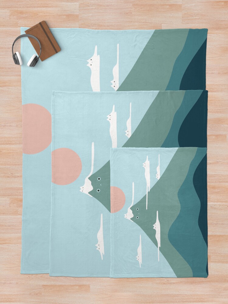 Alternate view of Cat Landscape 72B Throw Blanket