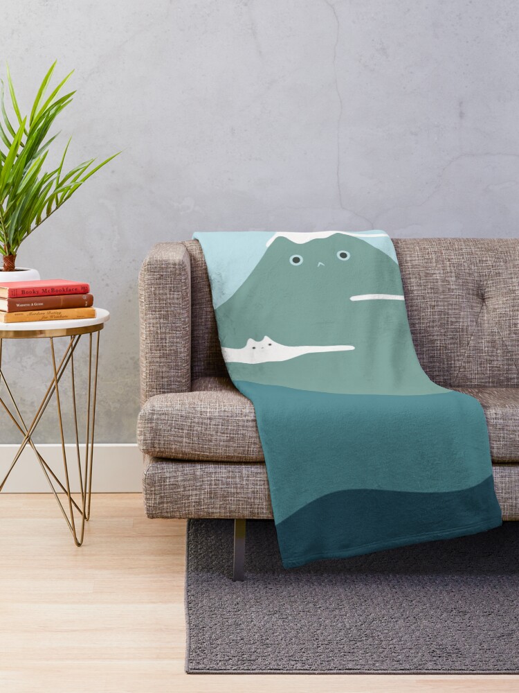 Alternate view of Cat Landscape 72B Throw Blanket