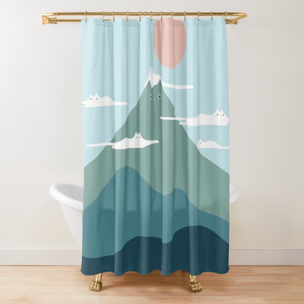 Cat Landscape 72B Shower Curtain