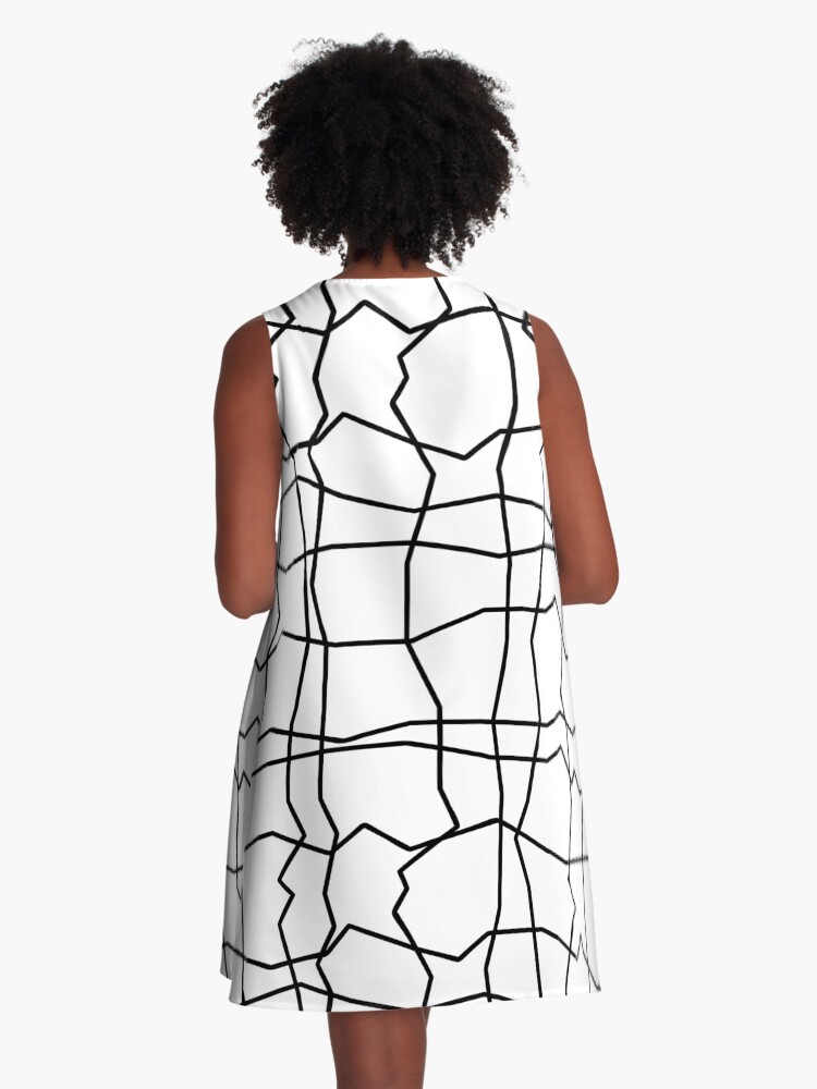 Thumbnail 3 of 4, A-Line Dress, Geometric Art designed and sold by osearts.