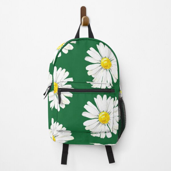 Item preview, Hand-painted watercolor camomile on the dark green background - camomile home designed and sold by sentimentalica.