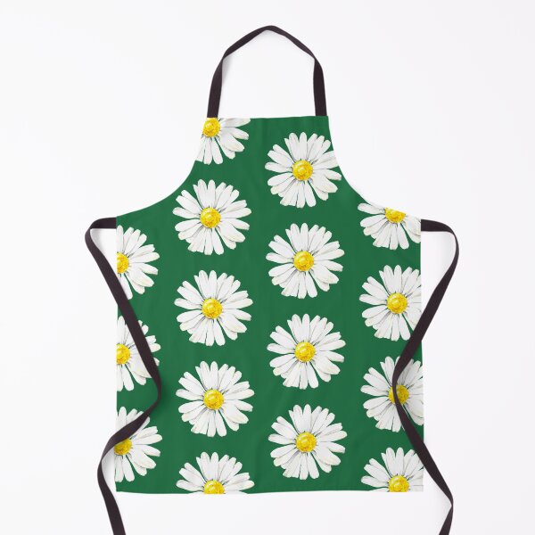 Item preview, Hand-painted watercolor camomile on the dark green background - camomile home designed and sold by sentimentalica.