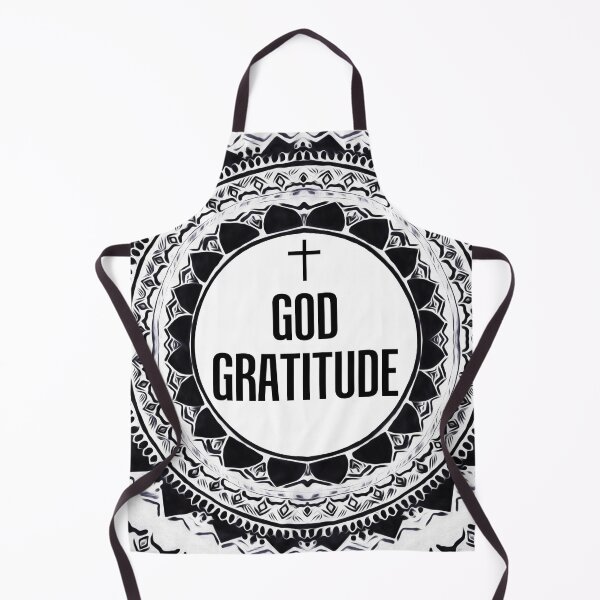 Item preview, Black & White 'God Gratitude' Mandala designed and sold by TigaTiga.