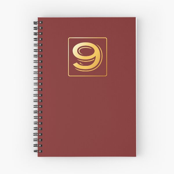 Item preview, Gold Monogram No Number 9 Nine on Fire Brick Red designed and sold by BleuSky.