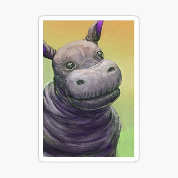 This hippo took too much! Sticker