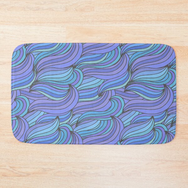 Item preview, Swirl wave blue abstract pattern designed and sold by anna0711.
