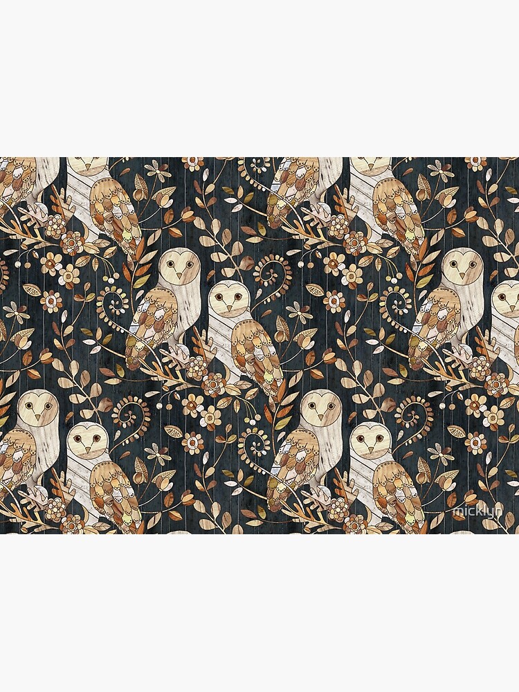 Wooden Wonderland Barn Owl Collage by micklyn