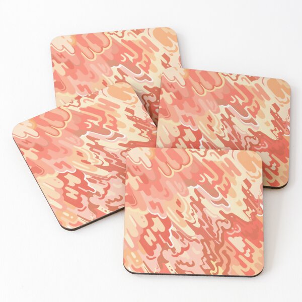Item preview, Coral paint cloud pattern designed and sold by museofmars.