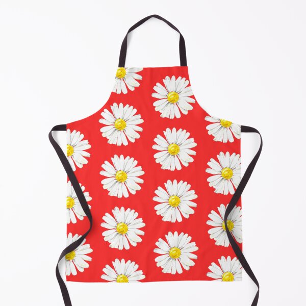 Item preview, Hand-painted watercolor camomile on the red background - camomile home designed and sold by sentimentalica.