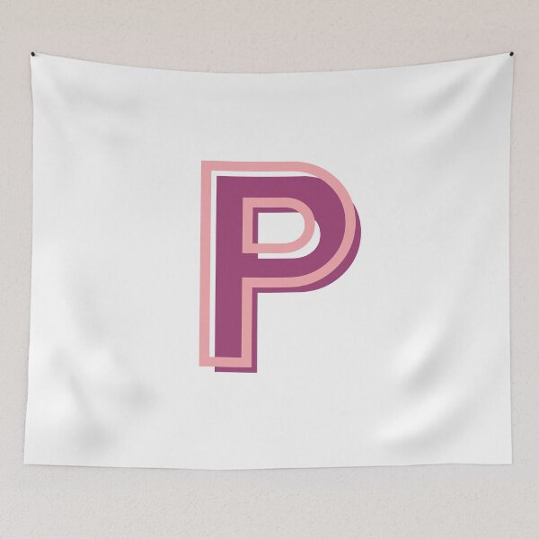 Item preview, pink and purple P letter designed and sold by charlyj___.