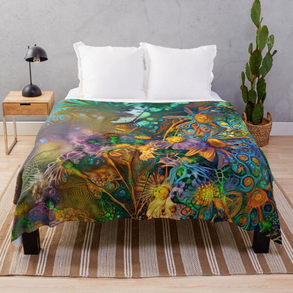 Item preview, Pintura digital abstracta de flores designed and sold by blackhalt.