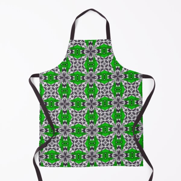 Item preview, Grass Green and White Repeat Tile Pattern designed and sold by taiche.