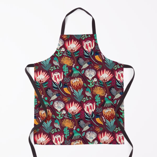 Item preview, Sunbirds & Proteas On Maroon  designed and sold by TigaTiga.