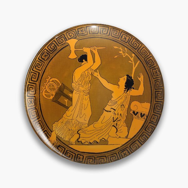Item preview, Clytemnestra Killing Cassandra Red Figure Ancient Greek Vase designed and sold by CuteClassics.
