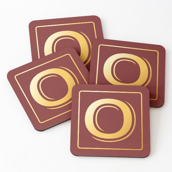 Item preview, Gold Monogram No Number 0 Nought Zero on Fire Brick Red designed and sold by BleuSky.