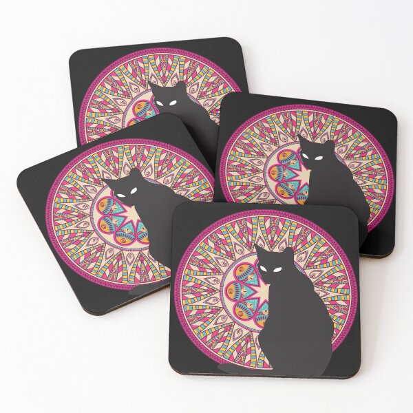 Item preview, cat mandala designed and sold by vinegaricecream.