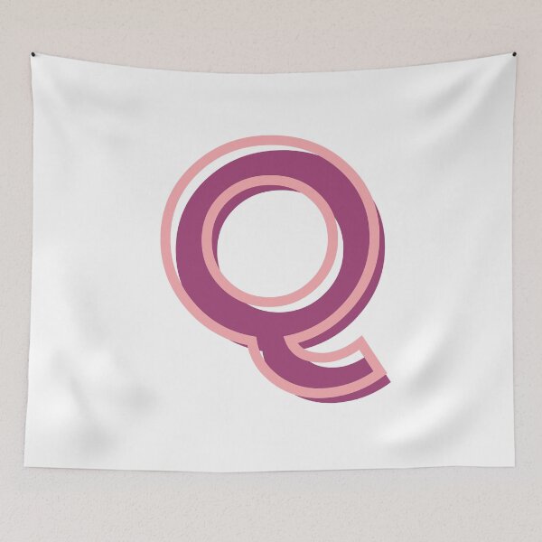 Item preview, pink and purple Q letter designed and sold by charlyj___.