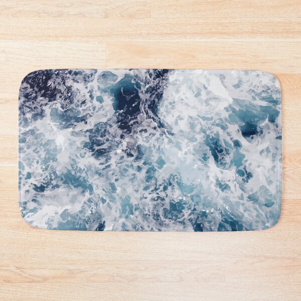 Item preview, Ocean beach bathmat for shower designed and sold by Bella's Merch.