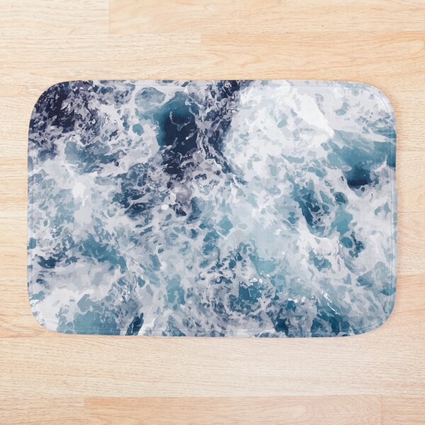 Item preview, Ocean beach bathmat for shower designed and sold by Bella's Merch.