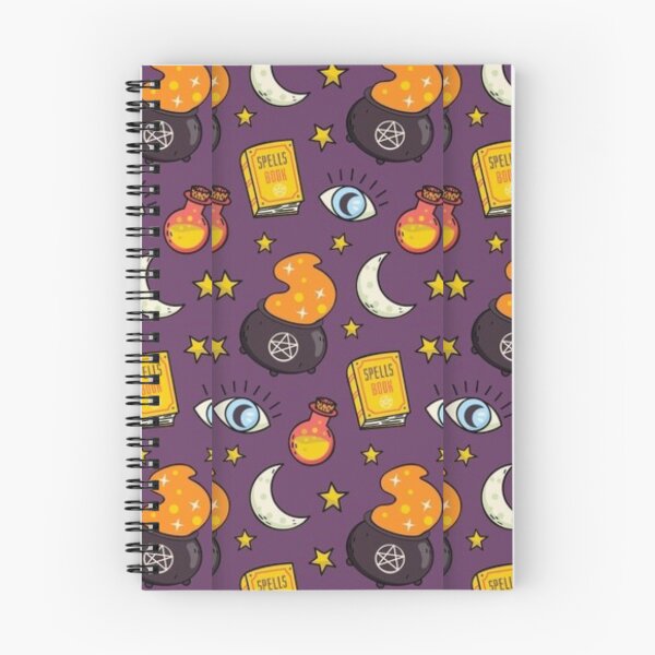 Artikelvorschau, Purple, orange, violet, cute Halloween watercolor pattern, boo, witch, candy, bat, witch hat, pumpkin, latest Halloween bestselling, trending entworfen und verkauft von August-E.