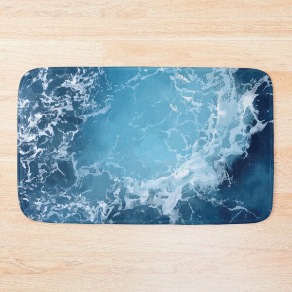 Item preview, Ocean bathmat for shower design designed and sold by Bella's Merch.