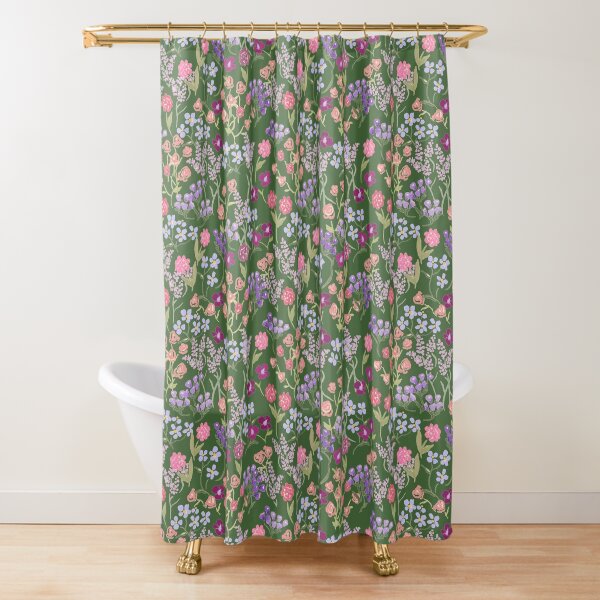 Imaginary Garden in Green by Tea with Xanthe Shower Curtain