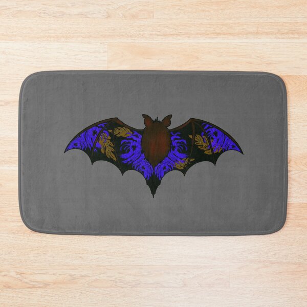 Item preview, Halloween bat and blue chrysanthemums designed and sold by BV-creas.
