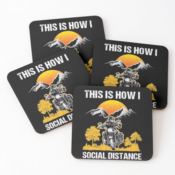 Item preview, This Is How I Social Distance Biker Motorcycle designed and sold by DanielleNicolet.