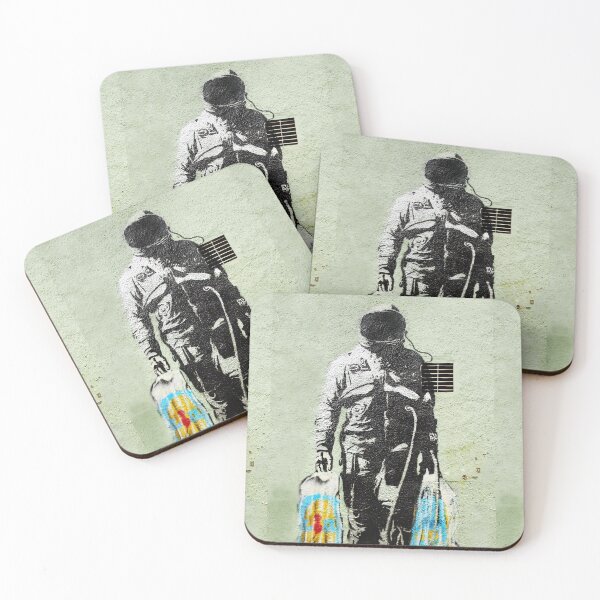 Item preview, BANKSY Astronaut With Shopping Bags designed and sold by WE-ARE-BANKSY.