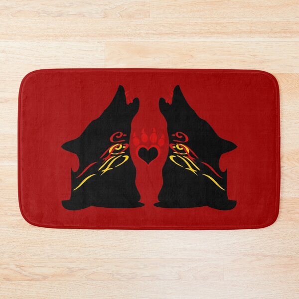 Item preview, Howling Twin Wolves with Bloody CanineTeeth designed and sold by Fantabulous.
