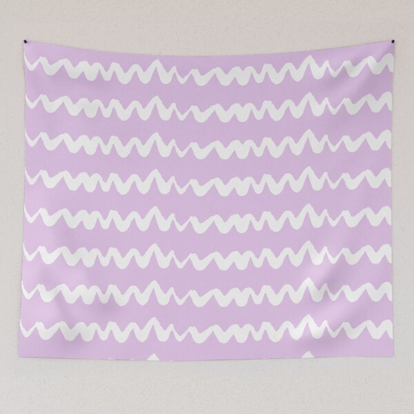 Item preview, Wave on lilac background print designed and sold by anna0711.