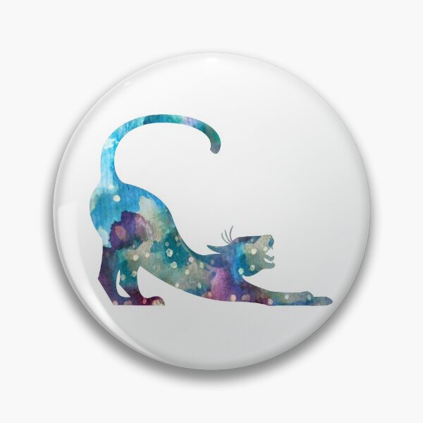 Item preview, Stretching Cat Watercolor Painting designed and sold by MiaoMiaoDesign.