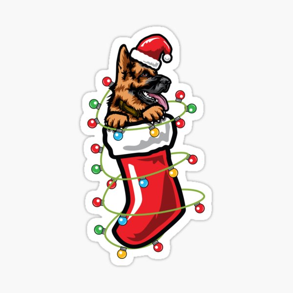 Item preview, Christmas Sock German Shepherd designed and sold by IPRINT Clothing.