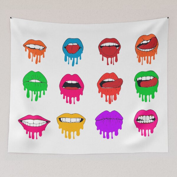 Item preview, Warhol Bloody Lips Composition - Hooded Blanket available on Yedi-wear.com Limited offer !  designed and sold by Yedi-wear.