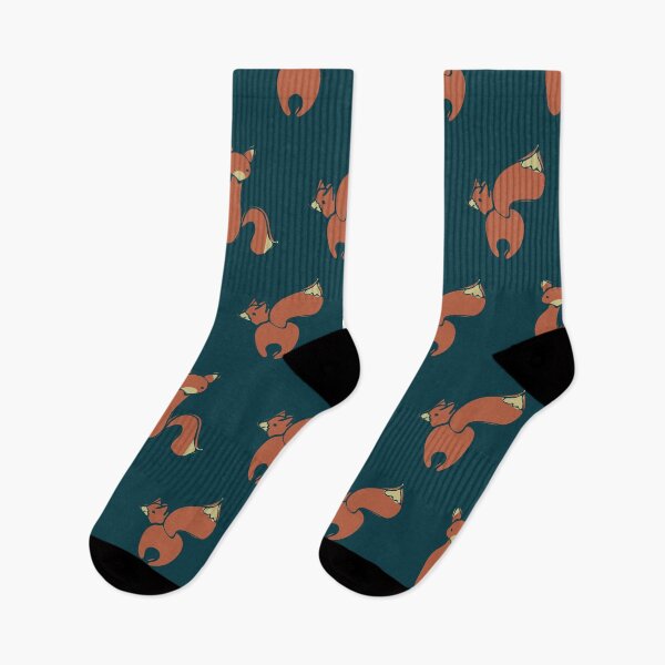 Item preview, simple foxes on navy background | vector pattern designed and sold by rysunki-malunki.