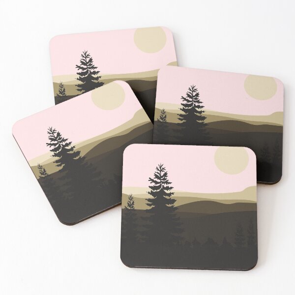 Item preview, Summer Brown Beige Sunset Forest Mountain  designed and sold by IamTrending.