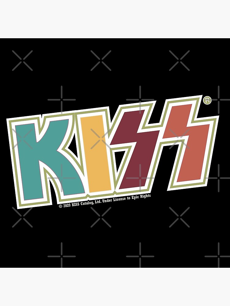 Kiss Band Retro Colors Logo by vibrantyy