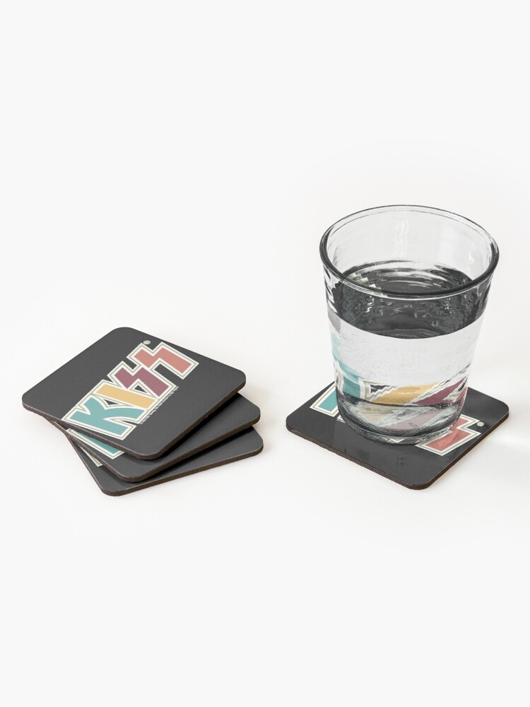 Alternate view of Kiss Band Retro Colors Logo Coasters (Set of 4)