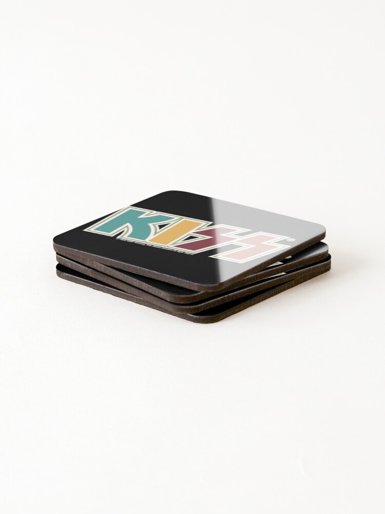 Alternate view of Kiss Band Retro Colors Logo Coasters (Set of 4)