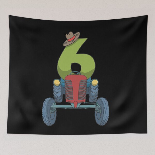 Item preview, Tractor children's 6th birthday designed and sold by Monkey Ful.